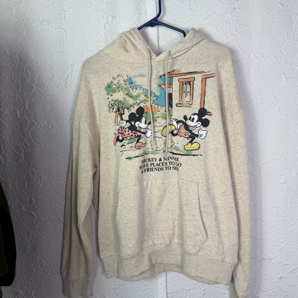 Disney Mickey Minnie Places To Go Graphic Hoodie Large - Picture 4 of 7